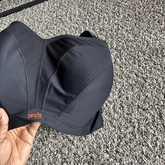 Panache Ultimate High Impact Sports Bra 38G Black Underwire J-Hook 5021 - Picture 3 of 6